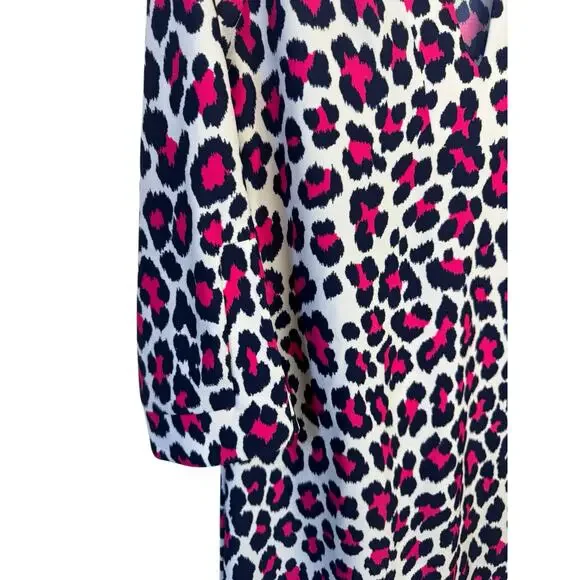 JUDE CONNALLY Megan Tunic Dress Catalina Large Leopard in Navy & Pink Size Small - Picture 6 of 10